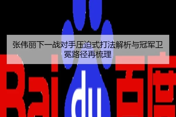 张伟丽下一战对手压迫式打法解析与冠军卫冕路径再梳理